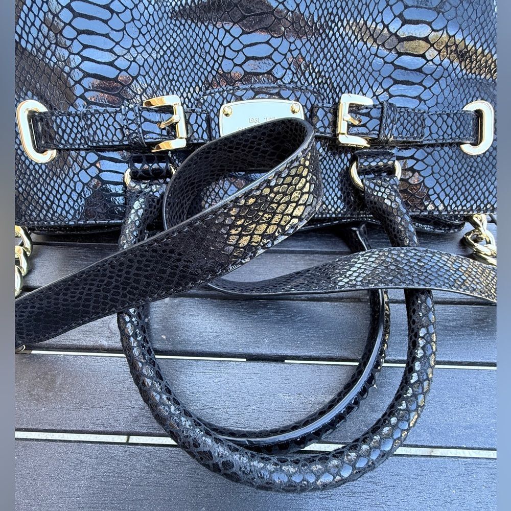 Michael Kors Hamilton East West Large Embossed Satchel - Picture 9 of 16